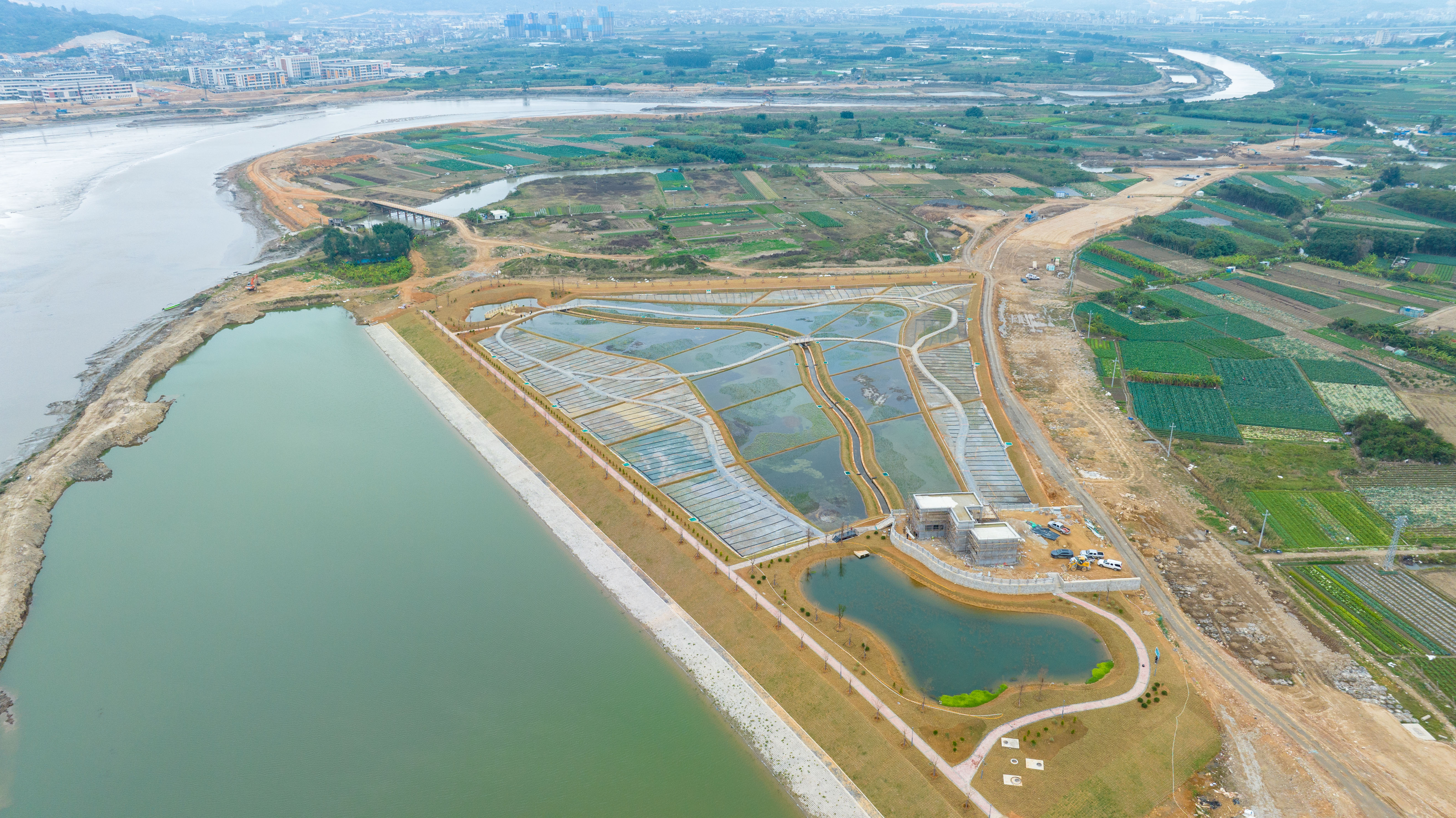 福清城区最大功能性人工湿地——融元污水处理厂尾水工程（一期）完工
